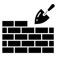 pictogramme d'un mur de brique